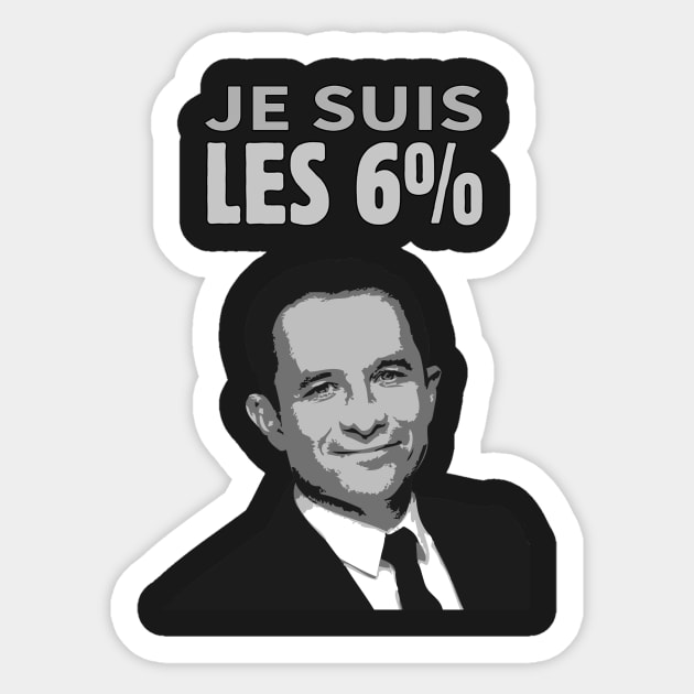 Je suis les 6% Sticker by Dattoffer